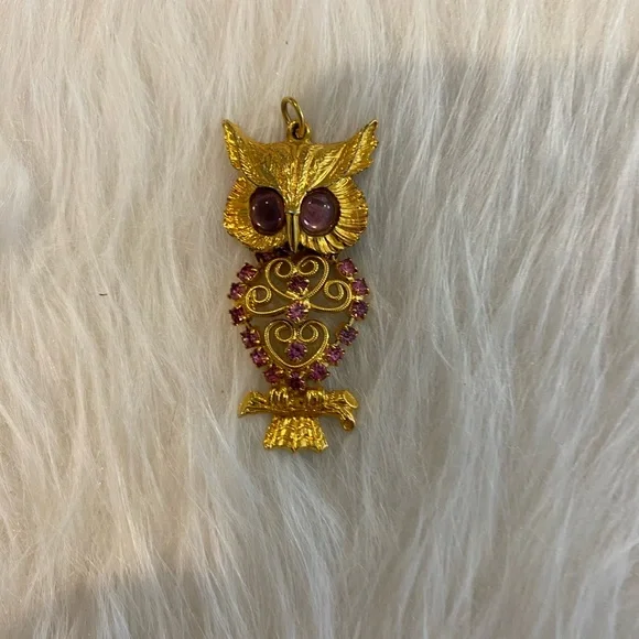Vintage Owl Pendant. Tote P3 - Picture 1 of 4